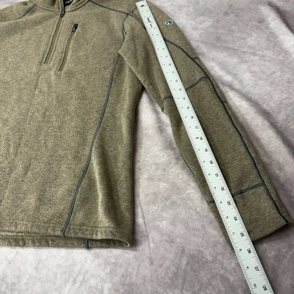 KUHL Revel Half Zip Fleece Pullover Kashmira Mens Medium Oatmeal Brown - Picture 7 of 10